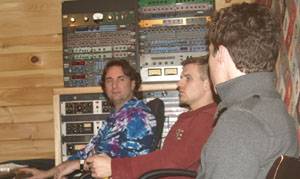 Rick Slater (l) in the control room at Quad Lakeside