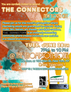 Event Alert: The Connectors Music and Media Meetup on June 28, on the LES
