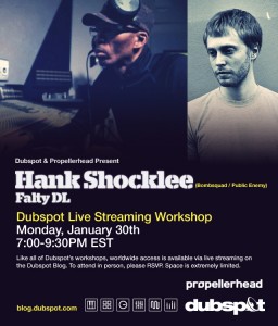 Hank Shocklee and FaltyDL Demonstrates Reason 6, Streaming Live Dubspot Tonight, 1/30 at 7 PM EST