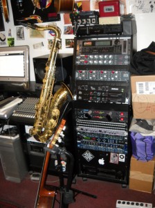 Sax at the rack.