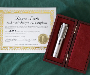 Royer Labs Launches 15th Anniversary R-121 Limited Edition Ribbon Microphone