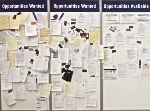 Jobs Board at AES last year