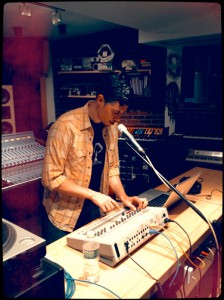 Dave Tozer recording the Roland TR-909 at DFA Studios, NYC.