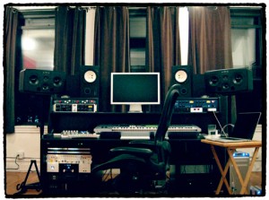 Tozer's mix position at his personal facility, Night Fox Studio in NYC.