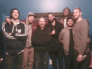 (L-R) Samuel O'Sullivan (Mix Asst.), Christopher Crandall (drums  letlive. (ex-member drummer featured on album.)), Stephen George, Jason Aalon Butler (vocals letlive.), Jean Francisco Nascimento (Guitar, keyboards letlive.), Jeff Sahyoun (Guitar, Recording Engineer letlive.), Ryan Jay Johnson (Bass letlive.). 