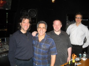 Shaping the "Boardwalk Empire" loop group, in the Soundtrack control room: (l-r) Mark DeSimone, Dann Fink, Ric Schnupp, and Fred Rosenberg.