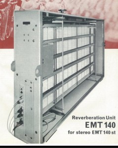 The EMT 140 plate -- a classic way to reverberate your sound.
