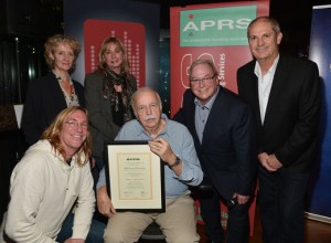 Now you're talking: L-R: Top Row: Francesca Smith, APRS; Maureen Droney, Sr. Executive Director, The Recording Academy P&E Wing; Phil Dudderidge, Chairman, Focusrite Audio Engineering, Ltd; Mike Clink, Producer/Engineer. Bottom Row: Chuck Ainlay, Producer/Engineer; Bruce Swedien, Engineer. Photo by Mike Coppola.