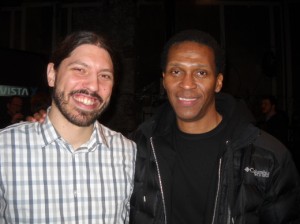 (l) Searn Karpowicz of Harman's Mixer Group, and Bomb Squad producer Keith Shocklee, were both in attendance