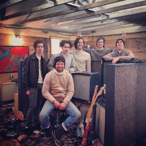 Parquet Courts at Outlier Studios (J. Schenke on bunny ears)