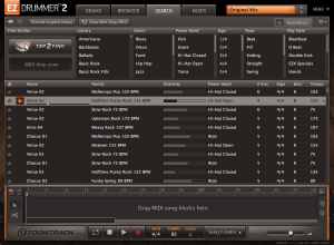 EZ Drummer 2 Search window