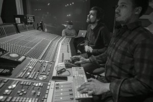 Red Bull Chief Engineer Chris Tabron works the SSL 9000 J