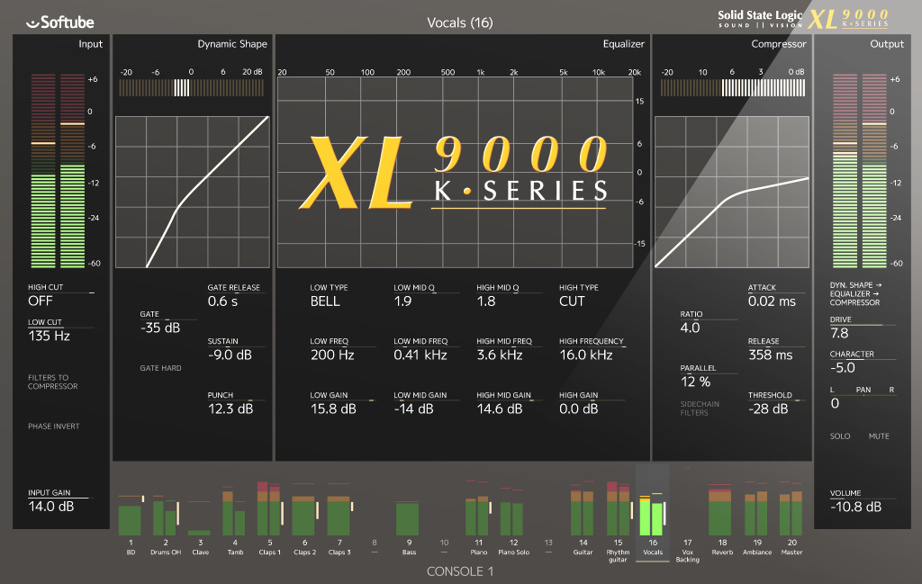 SSL XL9000 K-Series is the next available model for Softube's Console 1.