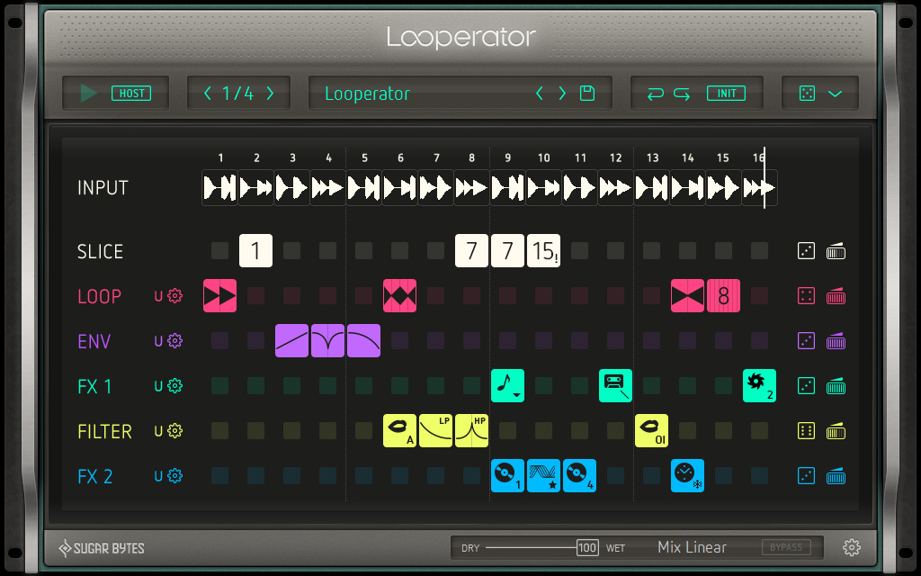The visually pleasing GUI of Looperator is almost too inviting.