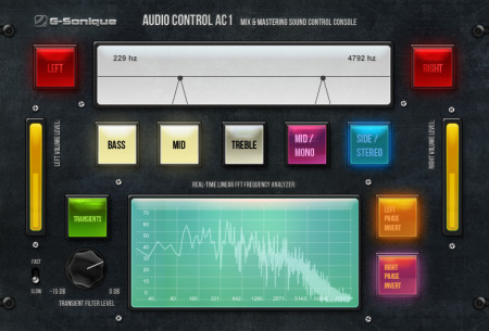 G-Sonique Releases Audio Control AC1 Sound Control Plug-In