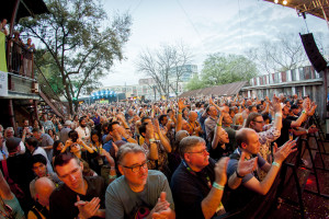 Crowds of music fans at SXSW. Photos and story by Becky Yee.