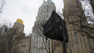 An external antenna for a digital wireless system in use in Central Park, NYC.