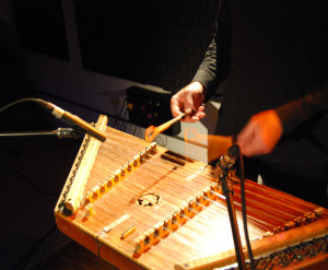 Mueller's hammered dulcimer, miked at Sound Tree Studio with a Neumann KM 184.  