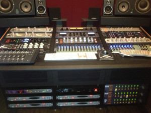 The Sterling Modular console allowed James to dispense with a traditional analog console.