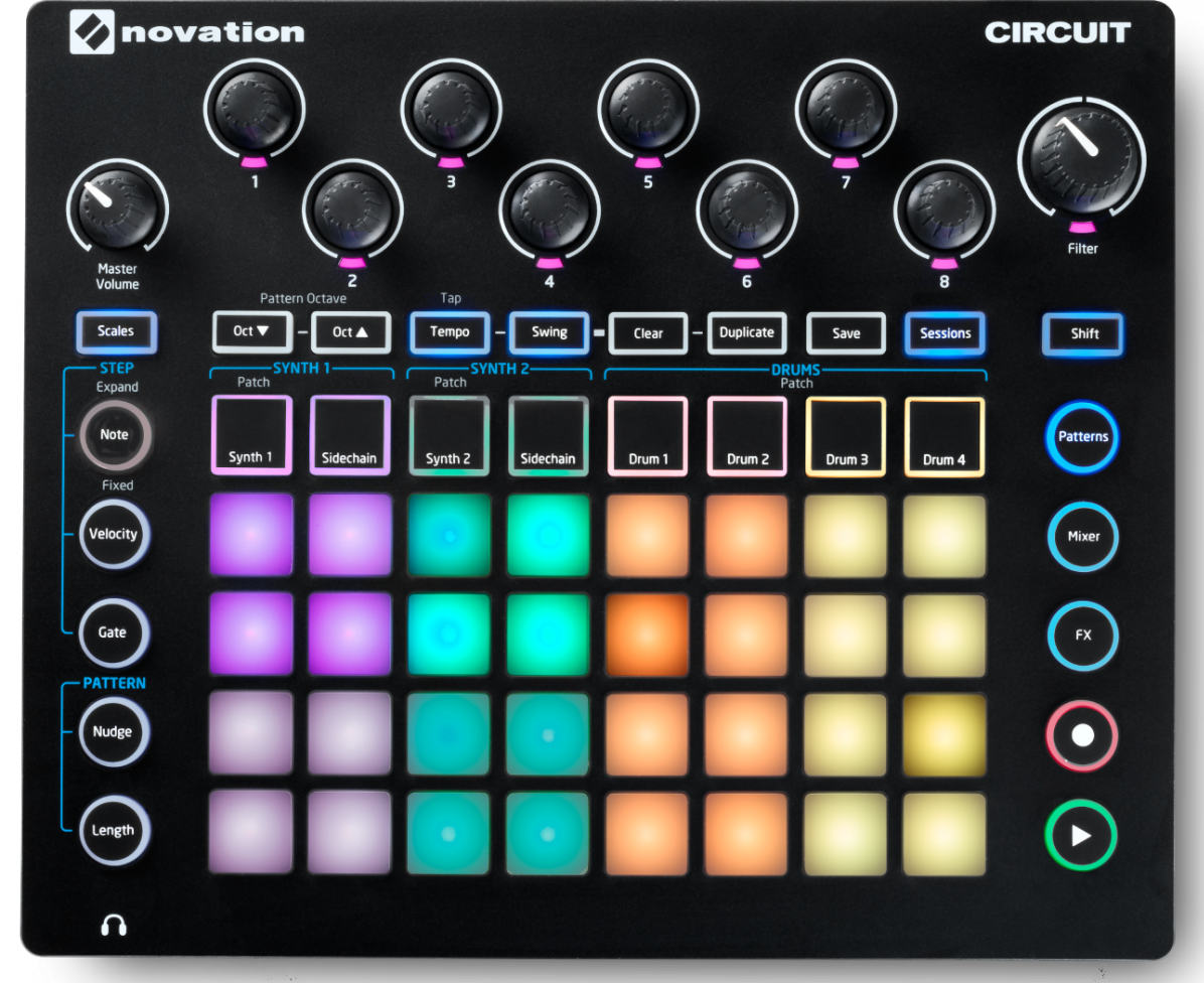 Novation Introduces Circuit – Portable Synth, Sequencer, Drum Machine and FX Box