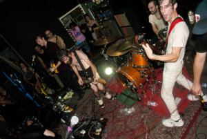 Titus Andronicus performing live at Shea Stadium.