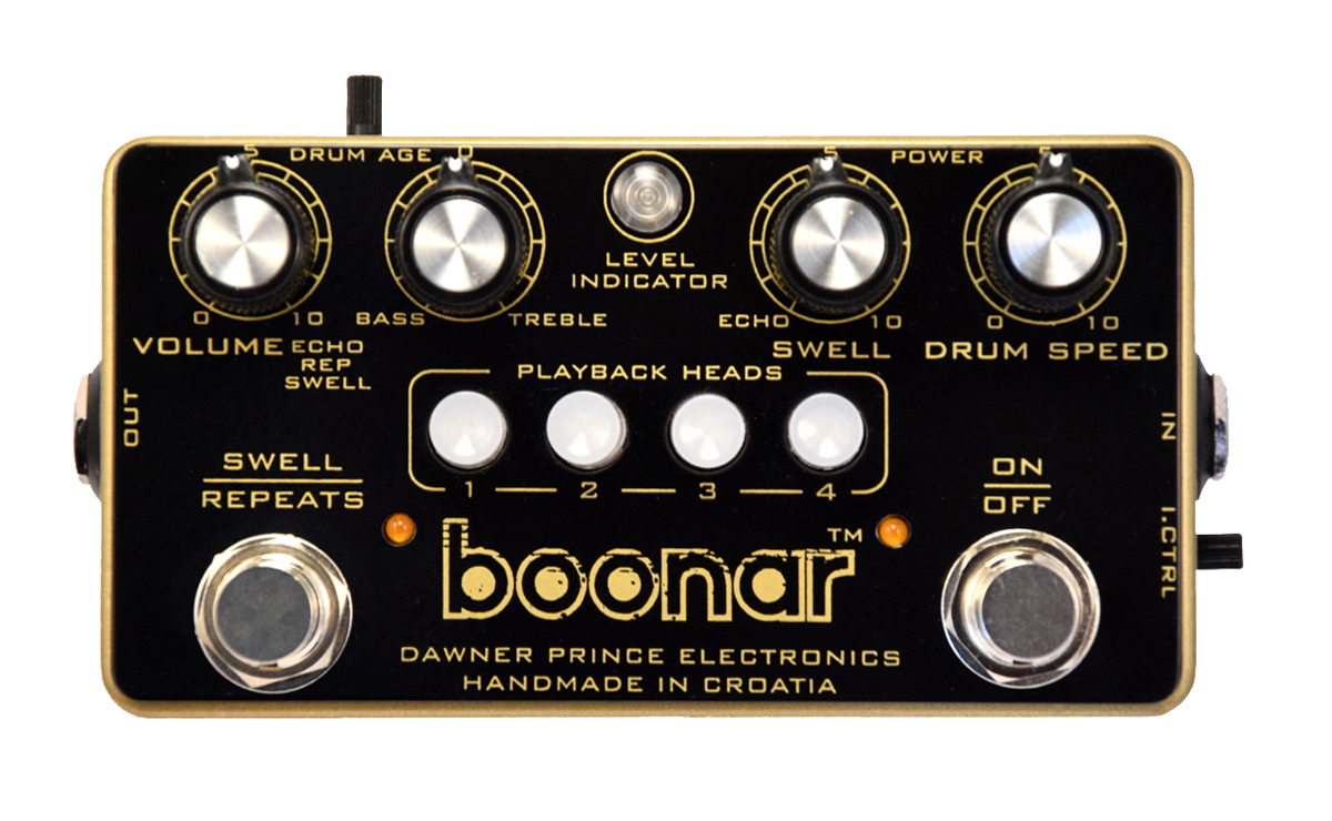 Dawner Prince Electronics Announces Boonar – Multi-Head Drum Echo Effects Pedal