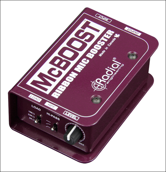 Radial’s McBoost Now Shipping — Ribbon & Dynamic Mic Booster