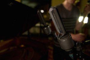 A pair of Røde NTRs in action on piano.