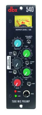 The dbx 540 tube-driven microphone preamp.