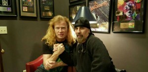 Michael Lattanzi with Megadeath's Dave Mustaine.