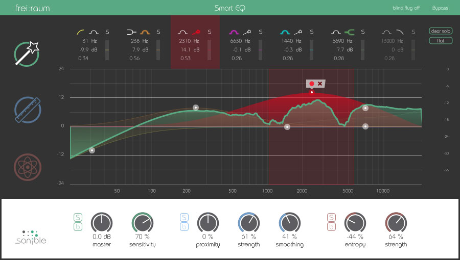 Discover multiple EQ layers with Sonible's Freiraum.