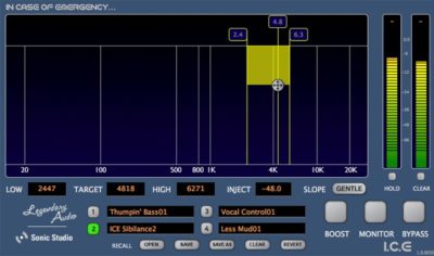 I.C.E. by Legendary Audio and Sonic Studio promises to clean up your distorted tracks with a minimum of artifacts.