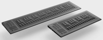 The ROLI Seaboard RISE 49, next to its little brother, the RISE 25.
