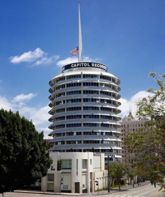 The iconic Capitol Records Tower in Los Angeles California. Photo credit: John Piro/Capitol Music Group