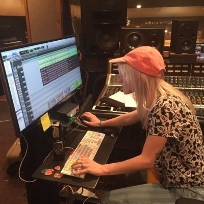In the studio with Hayley Williams of Paramore.