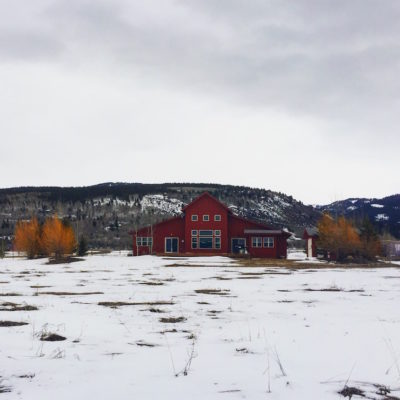 The site of Starley's remote studio in Victor, Idaho, near the foot of the Grand Teton mountain range.