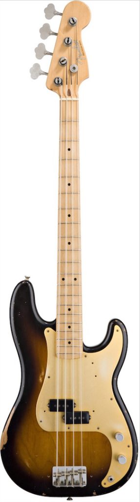 A Fender 50s "Road Worn" bass.