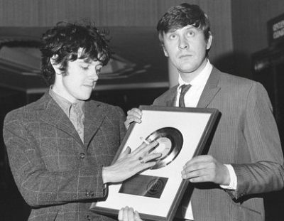 Mickie Most (R) with Donovan in 1967.