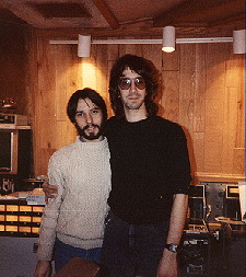 John Agnello with his mentor, William Wittman, at The Record Plant, NY