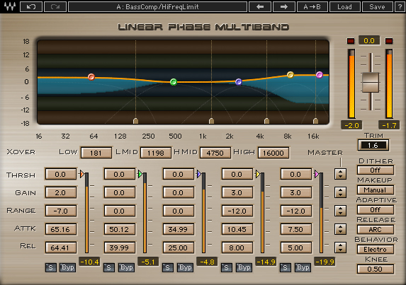 Multiband compressors allow you to process some bands and exclude others. Sometimes, the best way to use a multiband compressor is to leave some bands turned OFF.