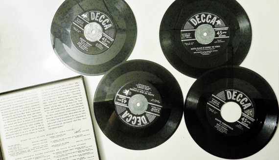 An early "Record Album." In this case, Bing Crosby's White Christmas. Click to buy.