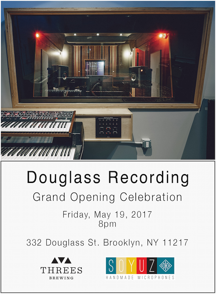 NYC Event: Douglass Recording Grand Opening Party in Brooklyn, This Friday 5/19
